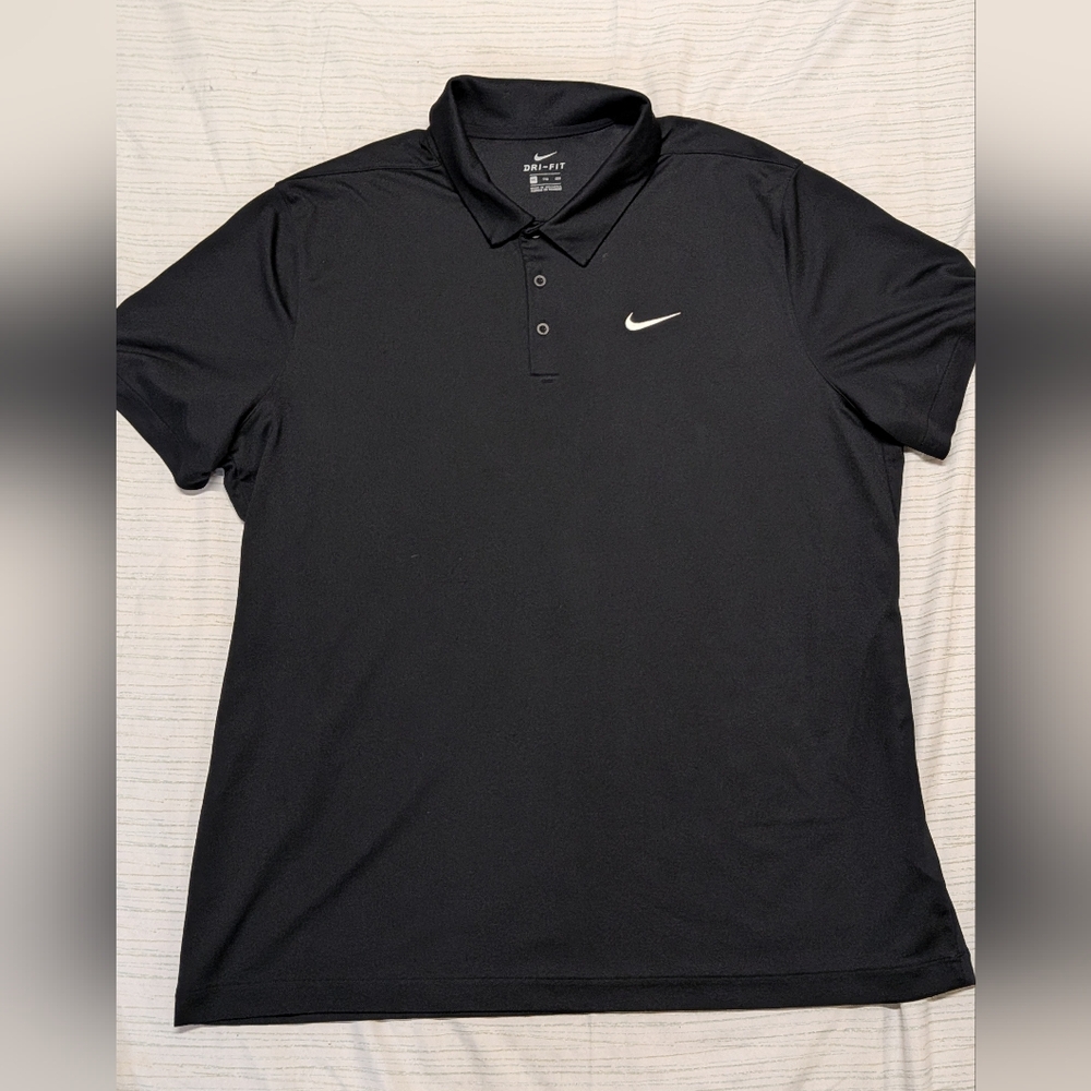 Men's Nike Dri-Fit Polo, Black, Size XXL